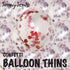 BalloonTHIN Heart 1" Pink & Red Prisma filled Balloon Header