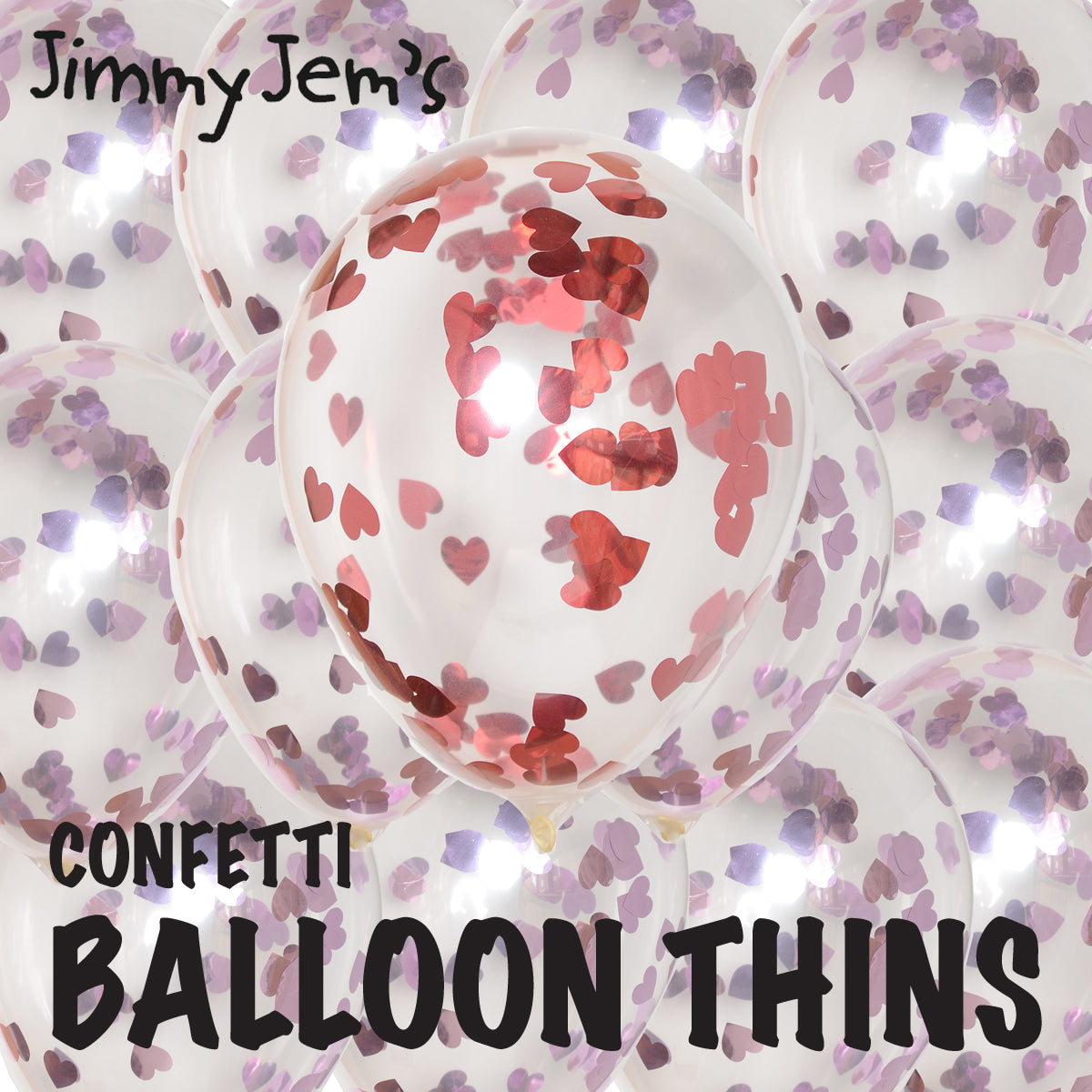 BalloonTHIN Hearts 1" in Pink & Red - Balloon Combo Kits