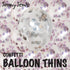 BalloonTHIN Heart 1" Pink & Silver filled Balloon Header