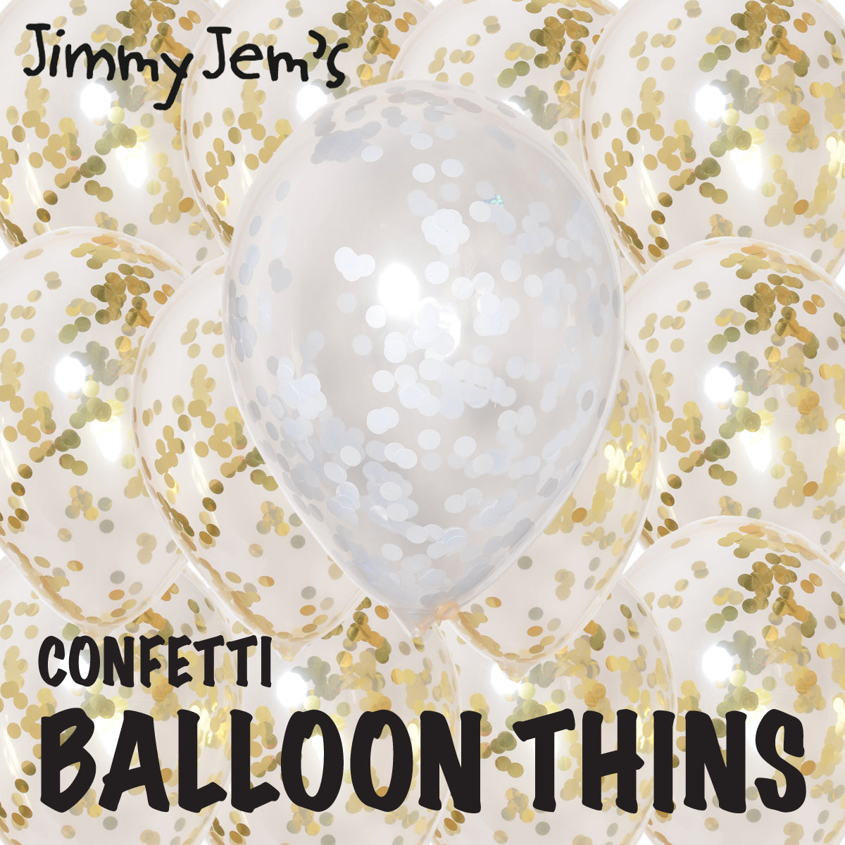 BalloonTHIN Circles 1/2" in Gold & White - Balloon Combo Kits