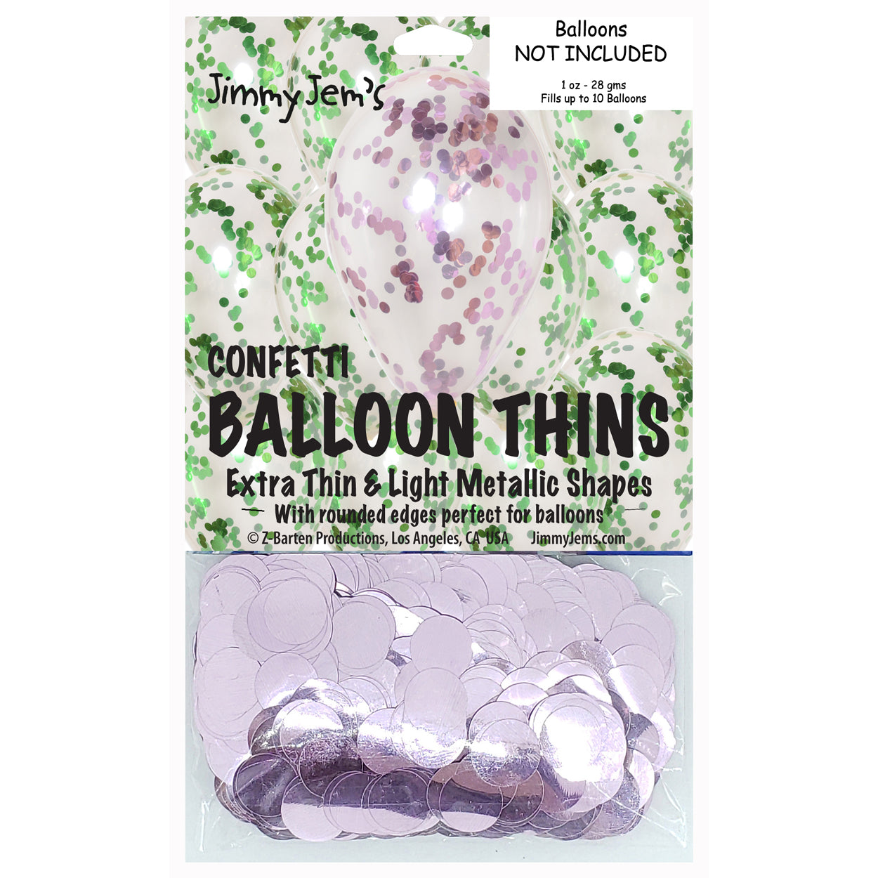 BalloonTHIN Circle 1/2" Green & Pink Pouch