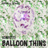 BalloonTHIN Circle 1/2" Green & Purple filled Balloon Header