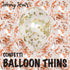 BalloonTHIN Circle 1/2" Orange & Gold Prisma filled Balloon Header