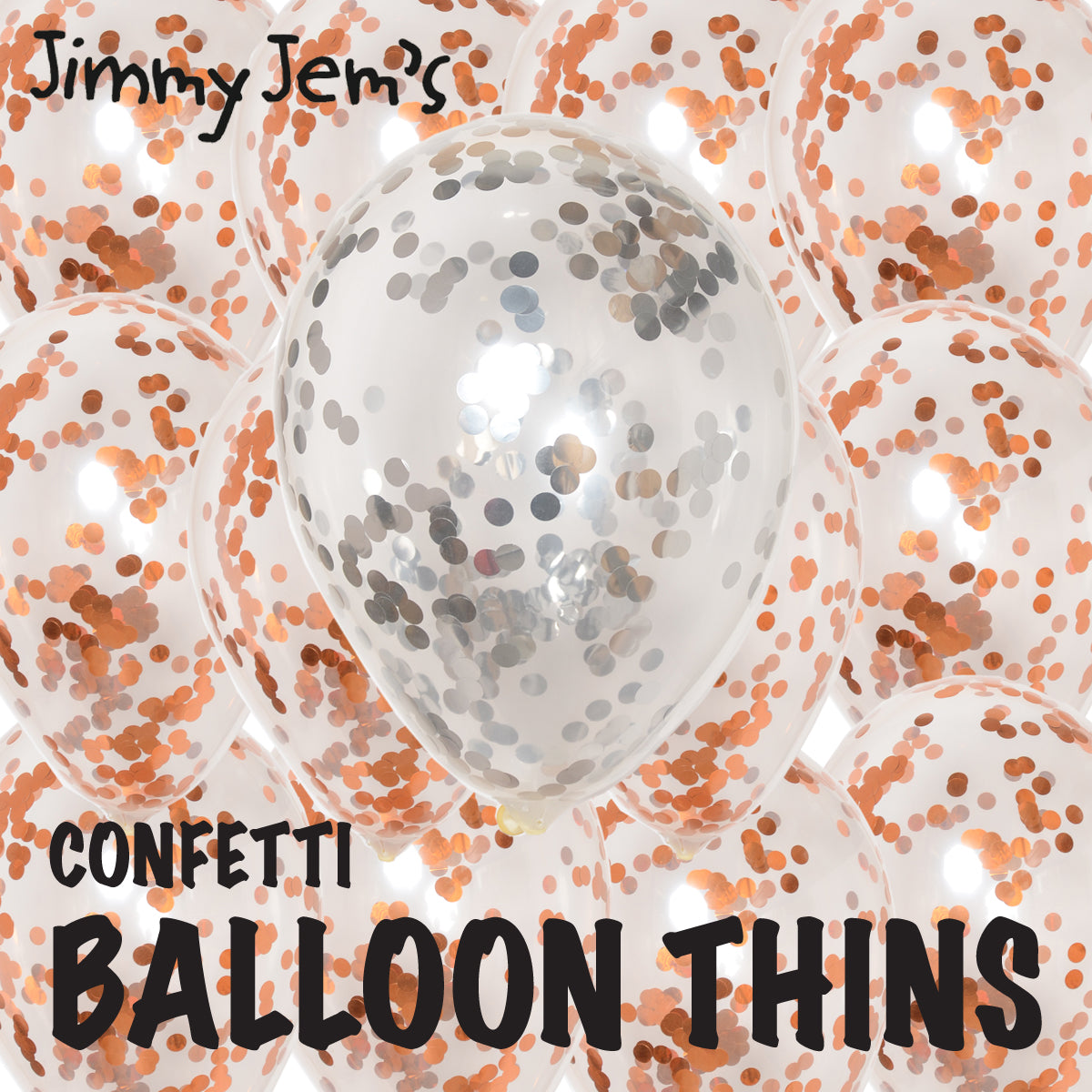 BalloonTHIN Circles 1/2" in Orange & Silver - Balloon Combo Kits