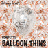 BalloonTHIN Circle 1/2" Orange & Silver filled Balloon Header