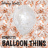 BalloonTHIN Circle 1/2" Orange & White filled Balloon Header