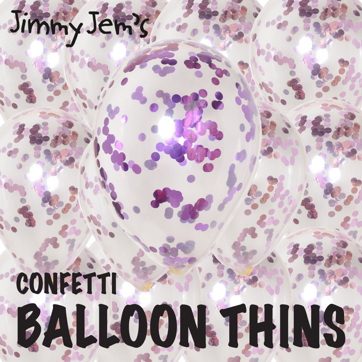 BalloonTHIN Circle 1/2" Pink & Purple filled Balloon Header