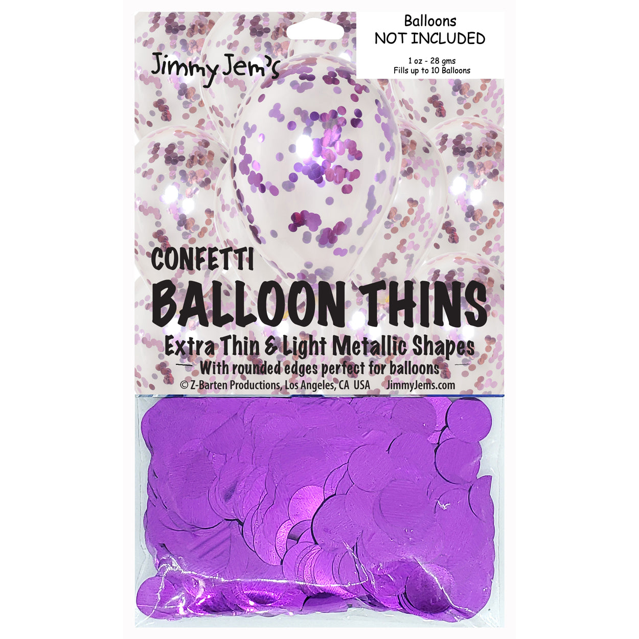 BalloonTHIN Circle 1/2" Pink & Purple Pouch