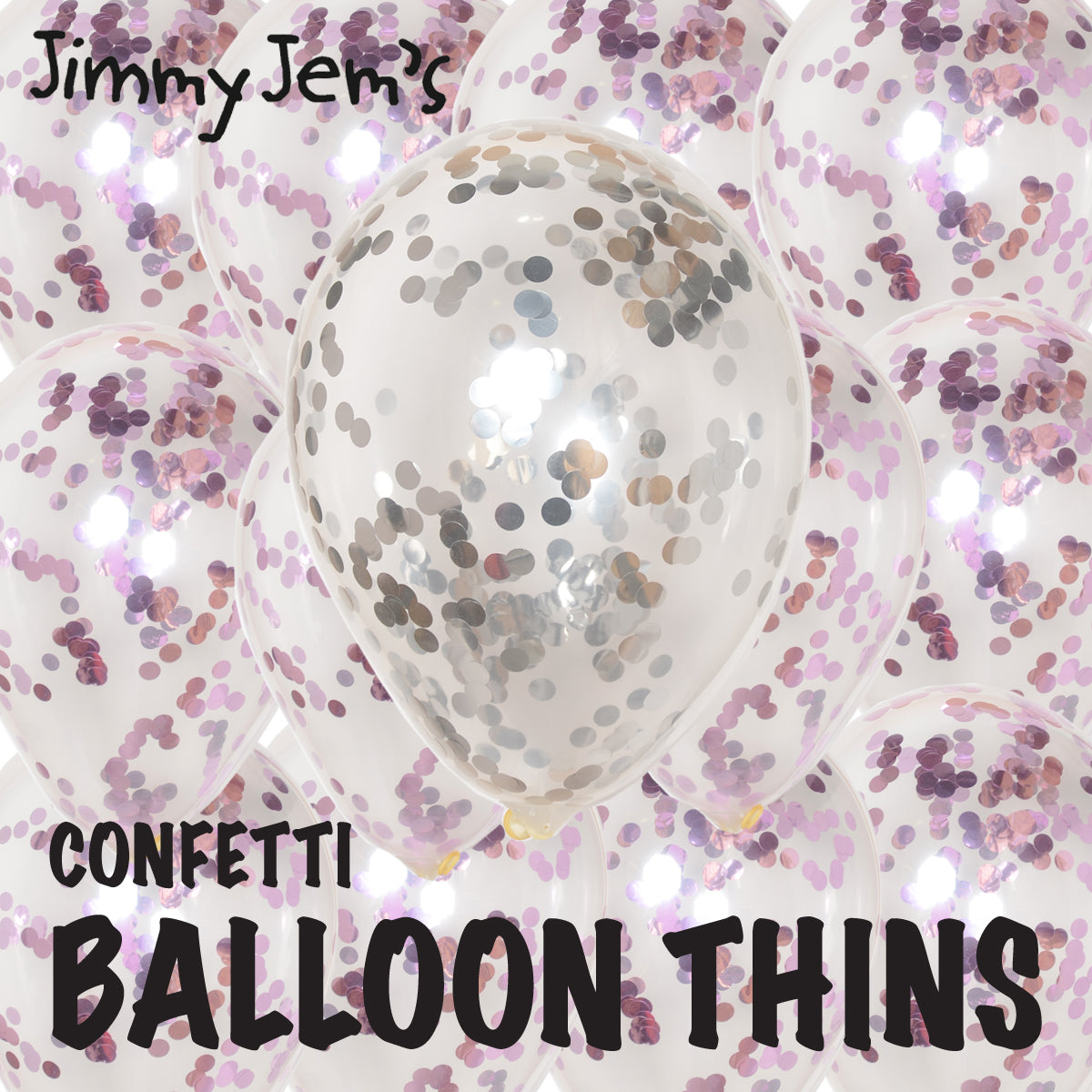 BalloonTHIN Circles 1/2" in Pink & Silver - Balloon Combo Kits