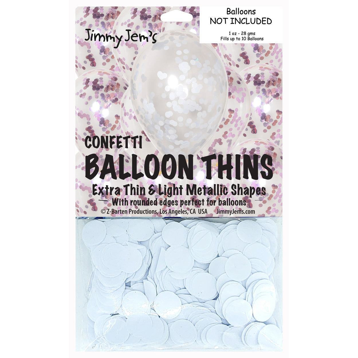 BalloonTHIN Circle 1/2" Pink & White Pouch