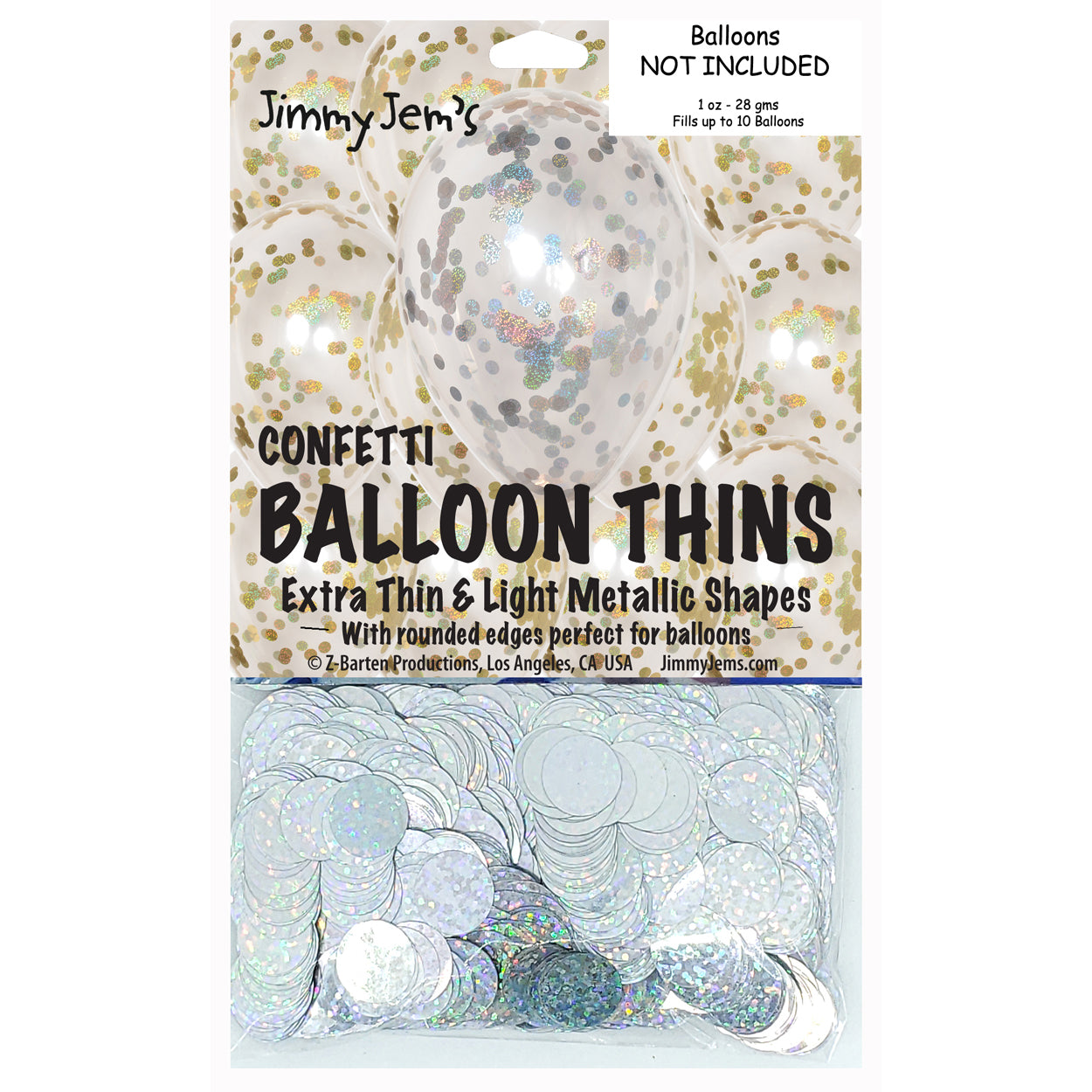 BalloonTHIN Circle 1/2" Prisma Gold & Silver Prisma Pouch