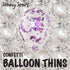 BalloonTHIN Circle 1/2" Silver Prisma & Purple filled Balloon Header