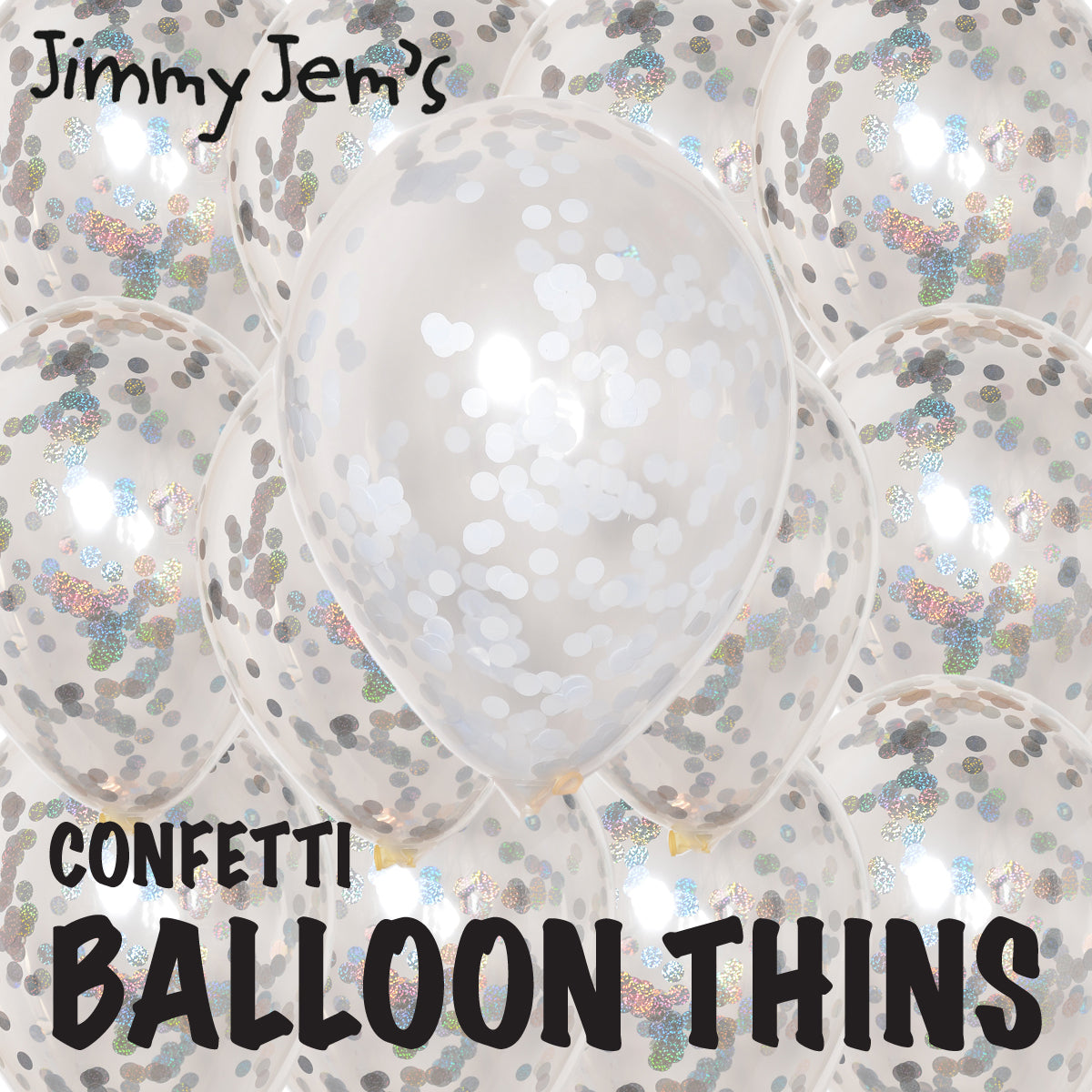 BalloonTHIN Circles 1/2" in Silver Prisma & White - Balloon Combo Kits