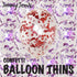 BalloonTHIN Circle 1/2" Purple & Red filled Balloon Header