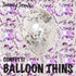 BalloonTHIN Circle 1/2" Purple & Silver filled Balloon Header