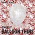 BalloonTHIN Circle 1/2" Red & White filled Balloon Header