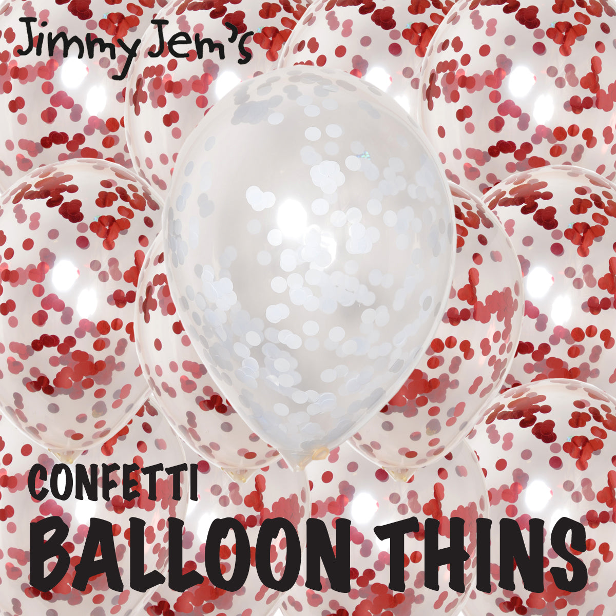 BalloonTHIN Circles 1/2" in Red & White - Balloon Combo Kits