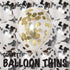 BalloonTHIN Circle 1" Black & Gold filled Balloon Header