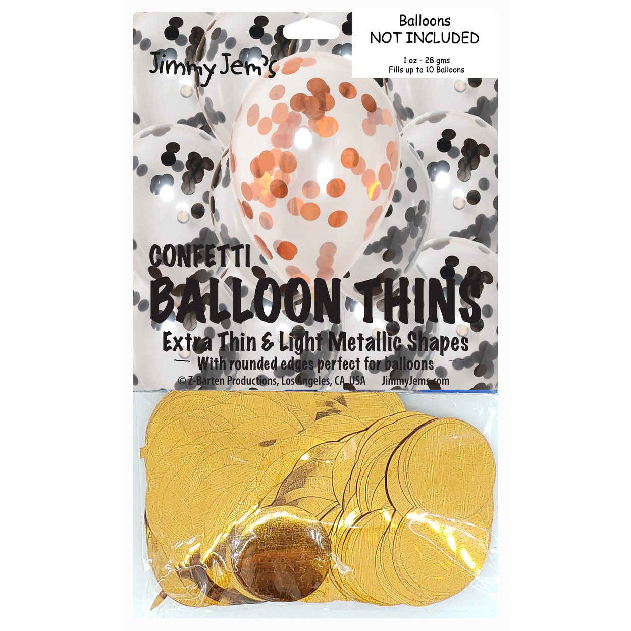 BalloonTHIN Circle 1" Black & Orange Pouch