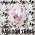 BalloonTHIN Circle 1" Black & Pink filled Balloon Header