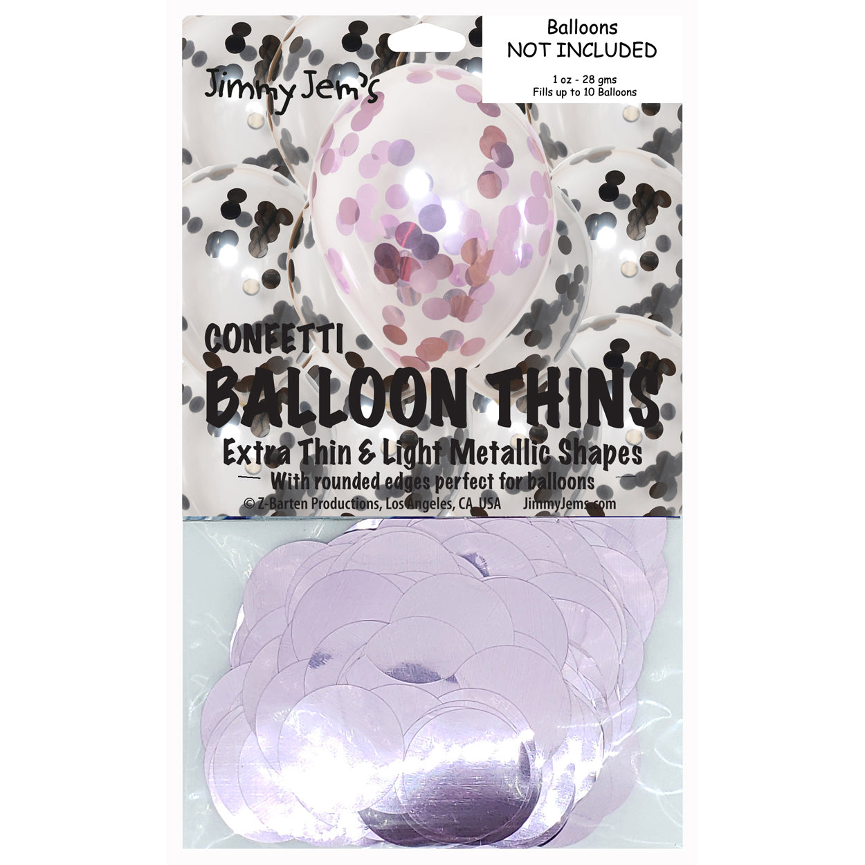 BalloonTHIN Circle 1" Black & Pink Pouch