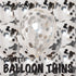 BalloonTHIN Circle 1" Black & Silver filled Balloon Header