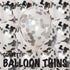 BalloonTHIN Circle 1" Black & Silver Prisma filled Balloon Header