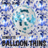 BalloonTHIN Circle 1" Blue Royal & Blue Sky filled Balloon Header