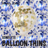 BalloonTHIN Circle 1" Blue Royal & Gold filled Balloon Header