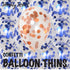 BalloonTHIN Circle 1" Blue Royal & Orange filled Balloon Header