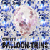 BalloonTHIN Circle 1" Blue Royal & Pink filled Balloon Header