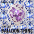 BalloonTHIN Circle 1" Blue Royal & Purple filled Balloon Header