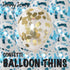 BalloonTHIN Circle 1" Blue Sky & Gold filled Balloon Header