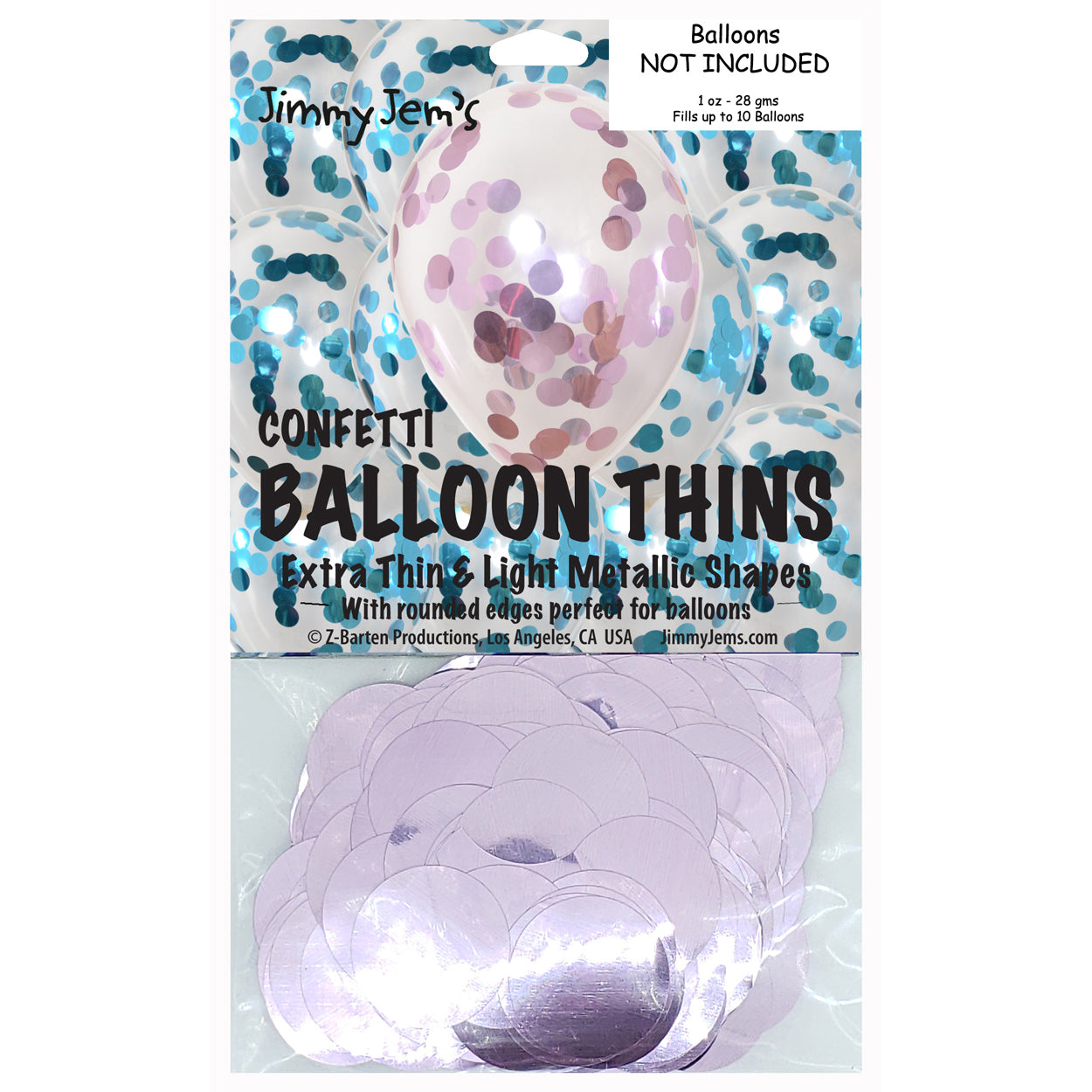 BalloonTHIN Circle 1" Blue Sky & Pink Pouch