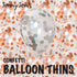 BalloonTHIN Circles 1" in Orange & Silver Prisma - Balloon Combo Kits