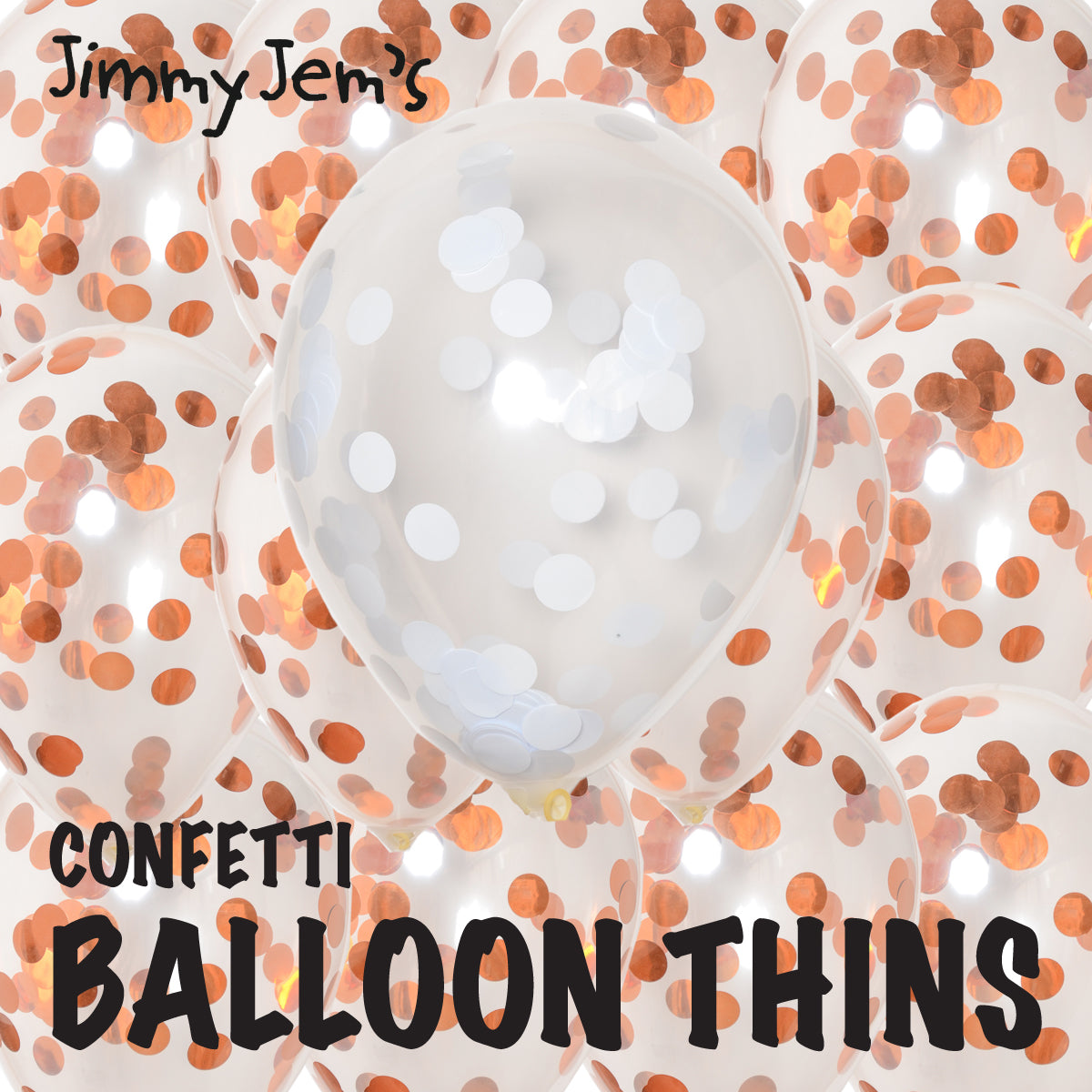 BalloonTHIN Circles 1" in Orange & White - Balloon Combo Kits