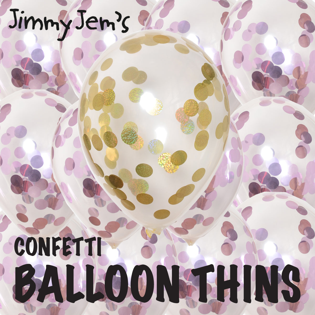 BalloonTHIN Circles 1" in Pink & Gold Prisma - Balloon Combo Kits