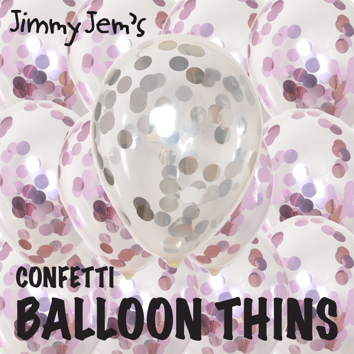 BalloonTHIN Circles 1" in Pink & Silver - Balloon Combo Kits