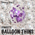 BalloonTHIN Circles 1" in Silver Prisma & Purple - Balloon Combo Kits