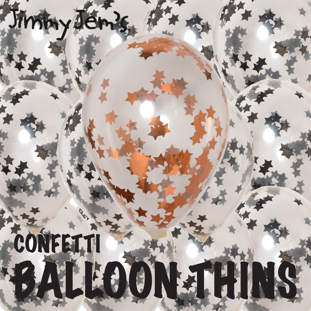 BalloonTHIN Stars 1" in Black & Orange - Balloon Combo Kits