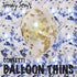 BalloonTHIN Star 1" Blue Royal & Gold Prisma filled Balloon Header