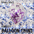 BalloonTHIN Star 1" Blue Royal & Purple filled Balloon Header