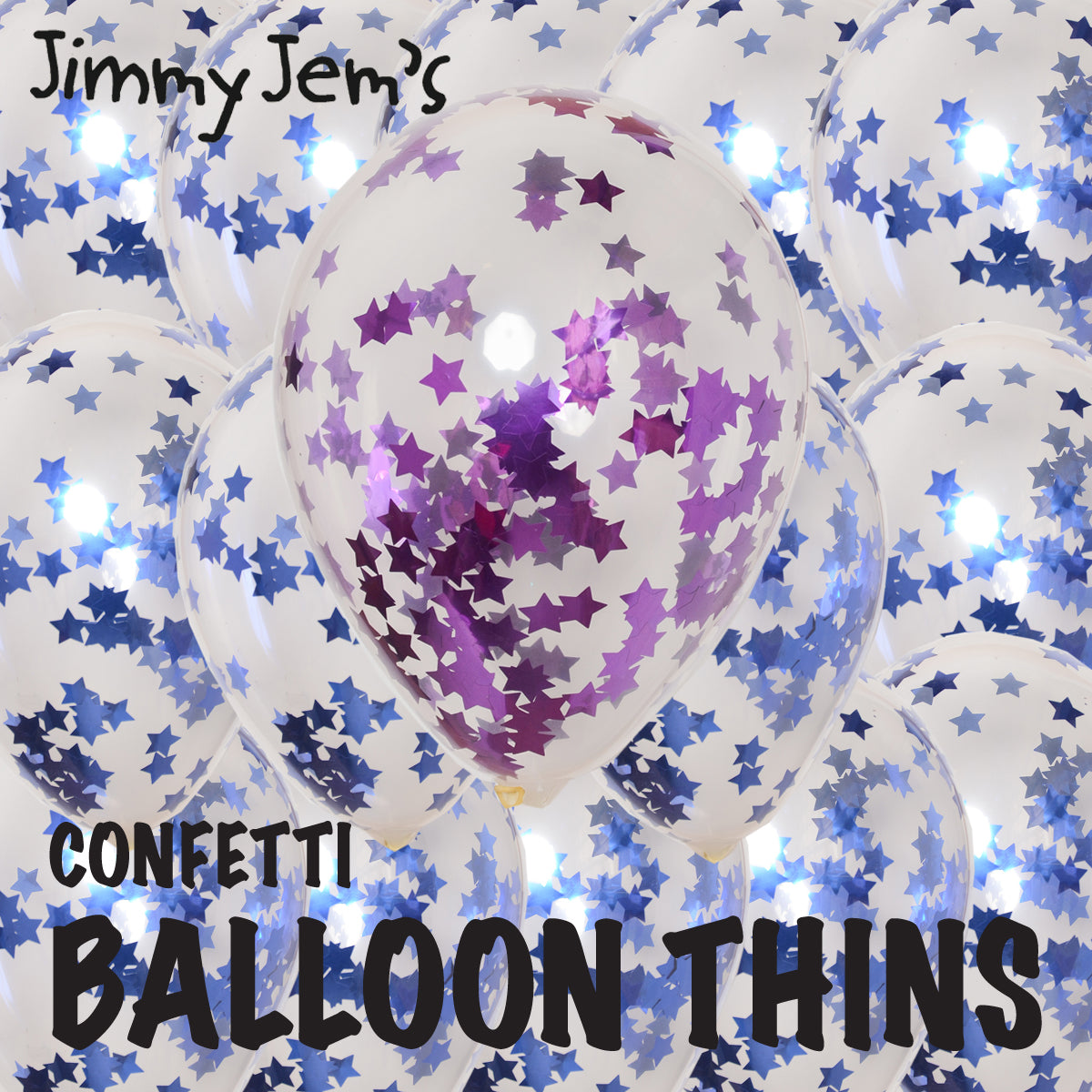 BalloonTHIN Stars 1" in Blue Royal & Purple - Balloon Combo Kits