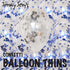 BalloonTHIN Stars 1" in Blue Royal & Silver - Balloon Combo Kits