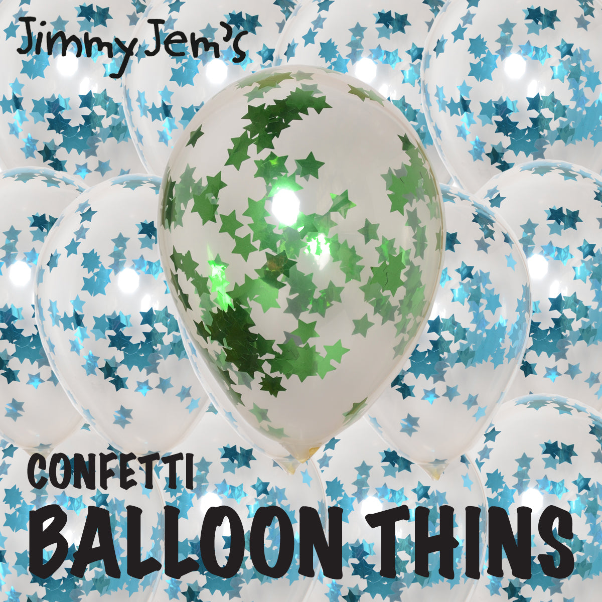 BalloonTHIN Stars 1" in Blue Sky & Green - Balloon Combo Kits