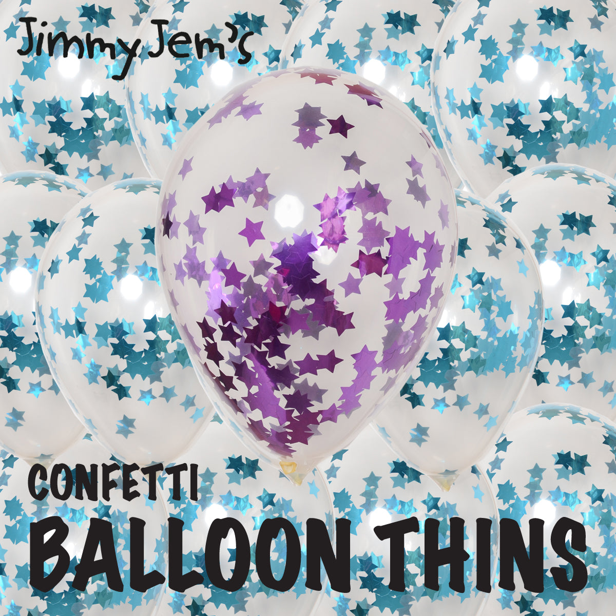 BalloonTHIN Stars 1" in Blue Sky & Purple - Balloon Combo Kits