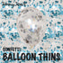 BalloonTHIN Star 1" Blue Sky & Silver Prisma filled Balloon Header