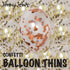 BalloonTHIN Star 1" Gold & Orange filled Balloon Header