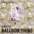 BalloonTHIN Star 1" Gold & Pink filled Balloon Header