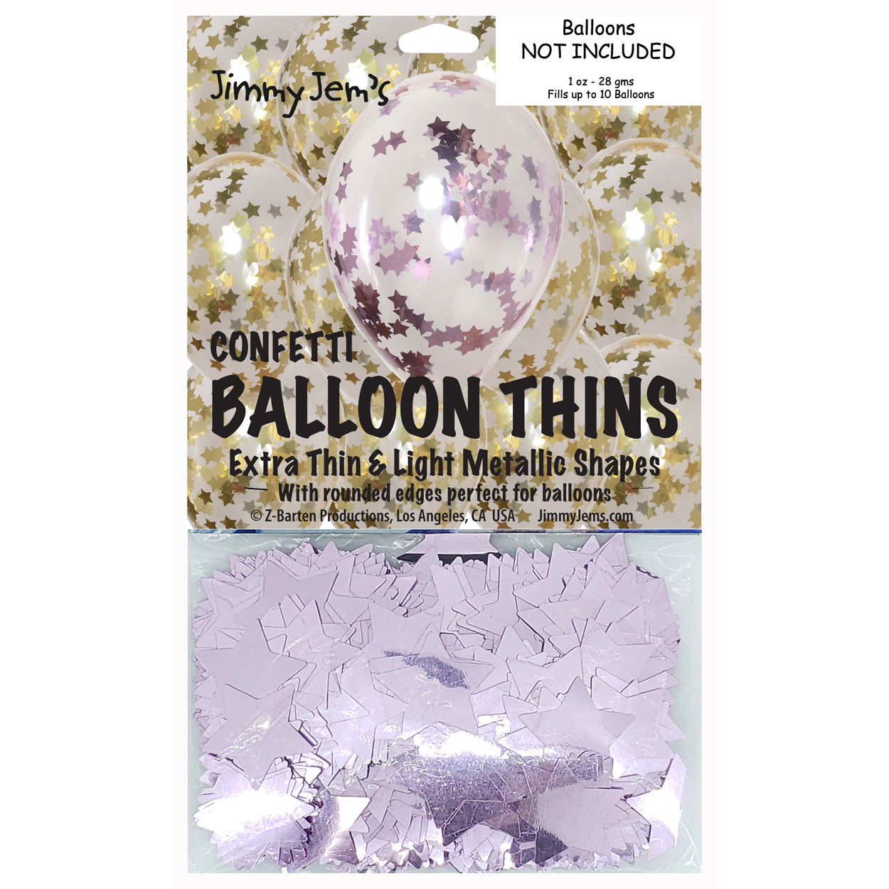 BalloonTHIN Star 1" Gold & Pink Pouch